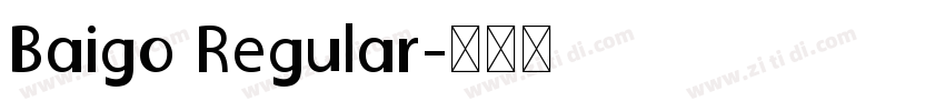 Baigo Regular字体转换